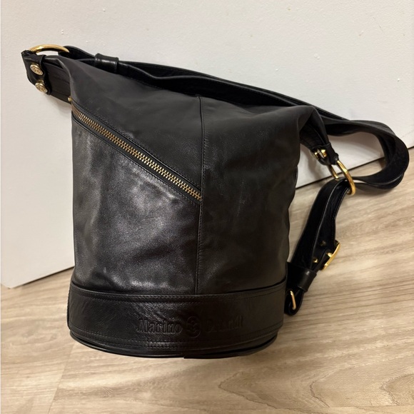 Marino Orlandi Leather Sling Bucket Bag - Picture 2 of 9